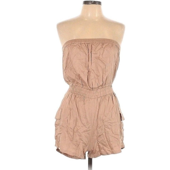 Jolie & Joy Women Khaki/ 100% Rayon/ Romper Size 1X - Picture 1 of 10